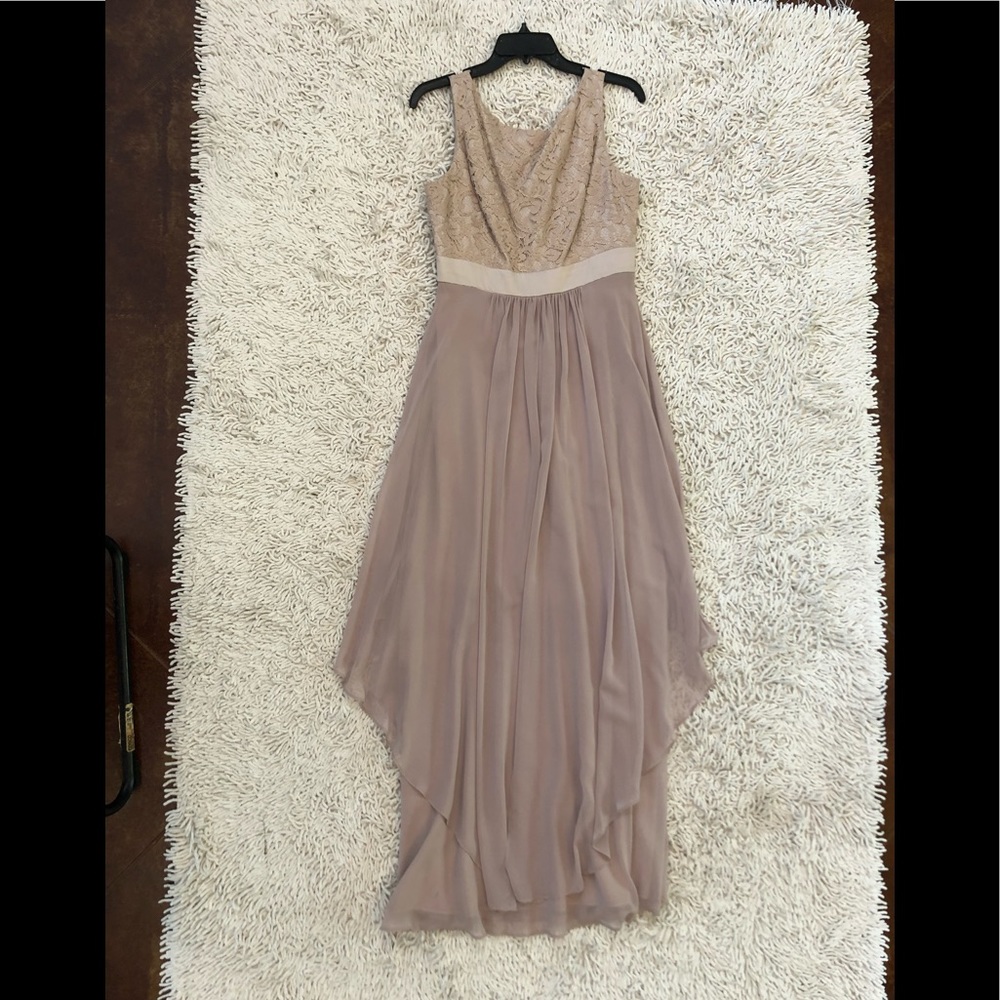 Eliza J gown. Blush color